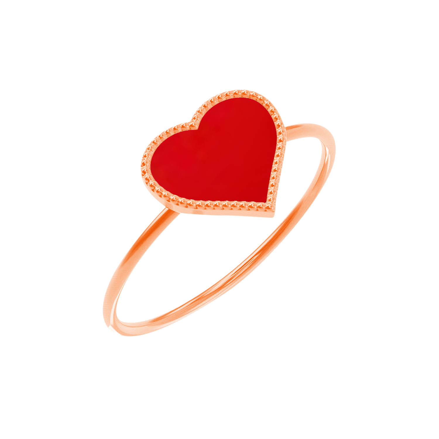 Enamel Heart Ring