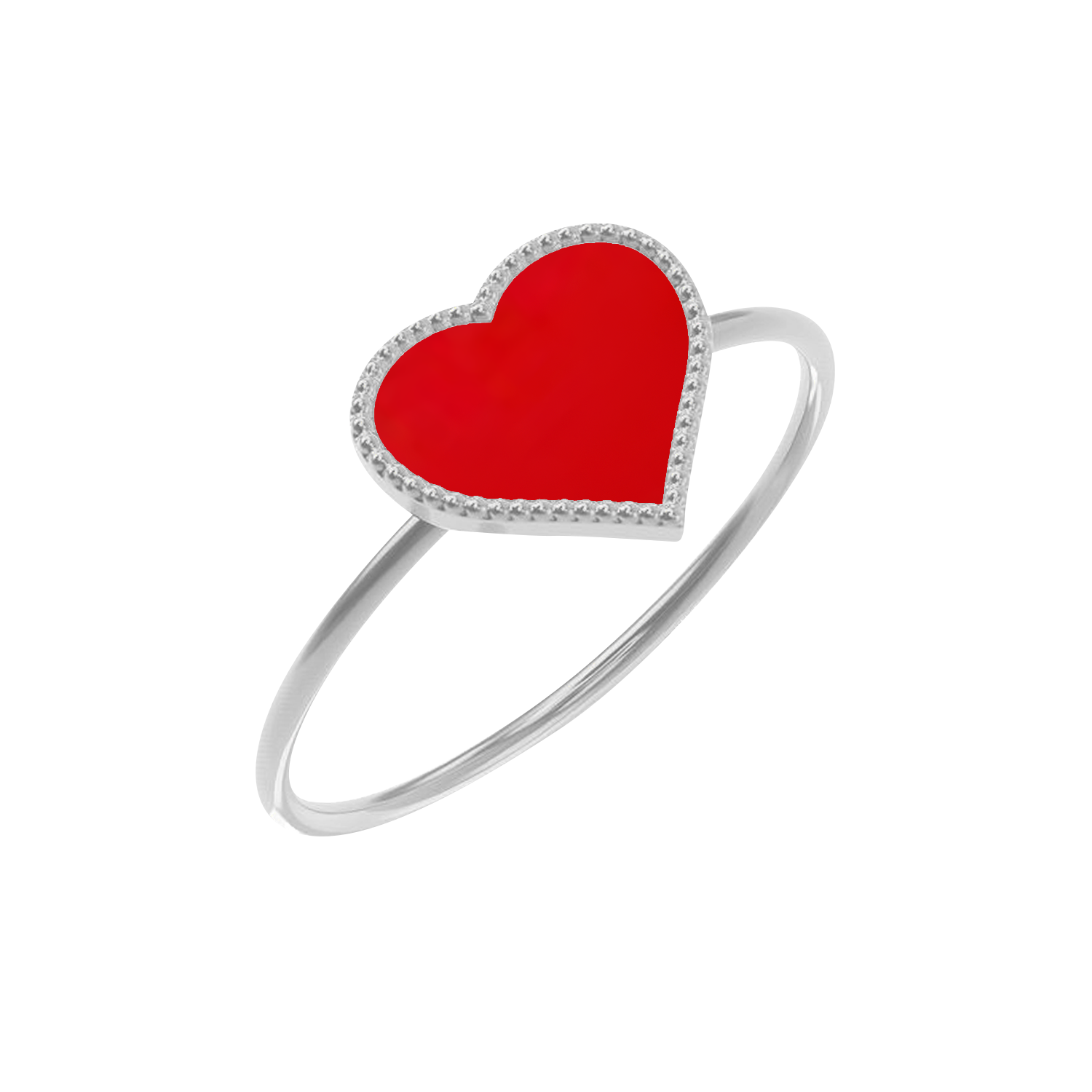 Enamel Heart Ring