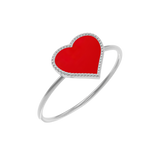 Enamel Heart Ring