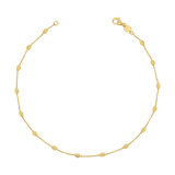 Spaced Mooncut Bead Anklet