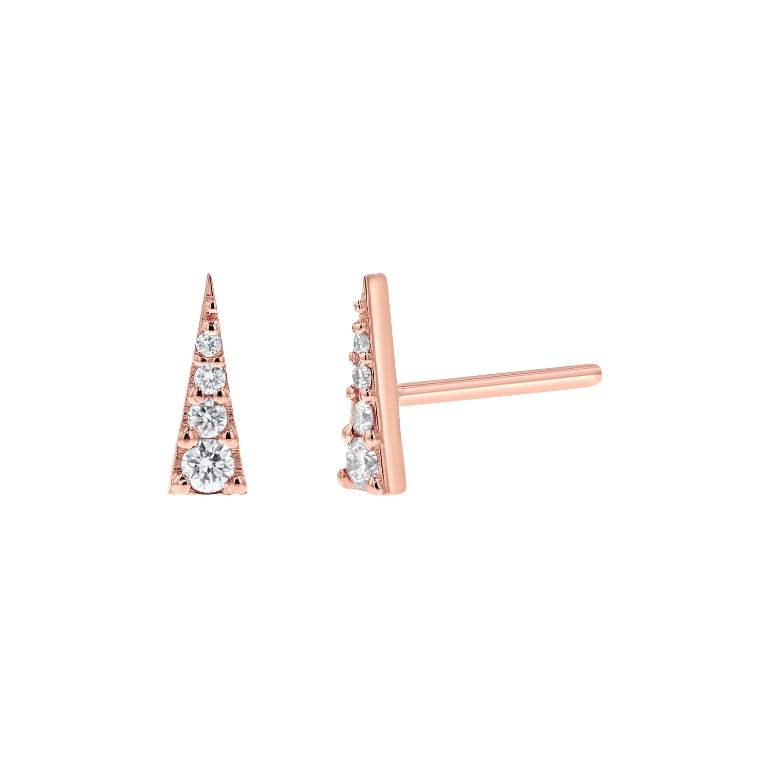 Diamond Spike Stud Earrings