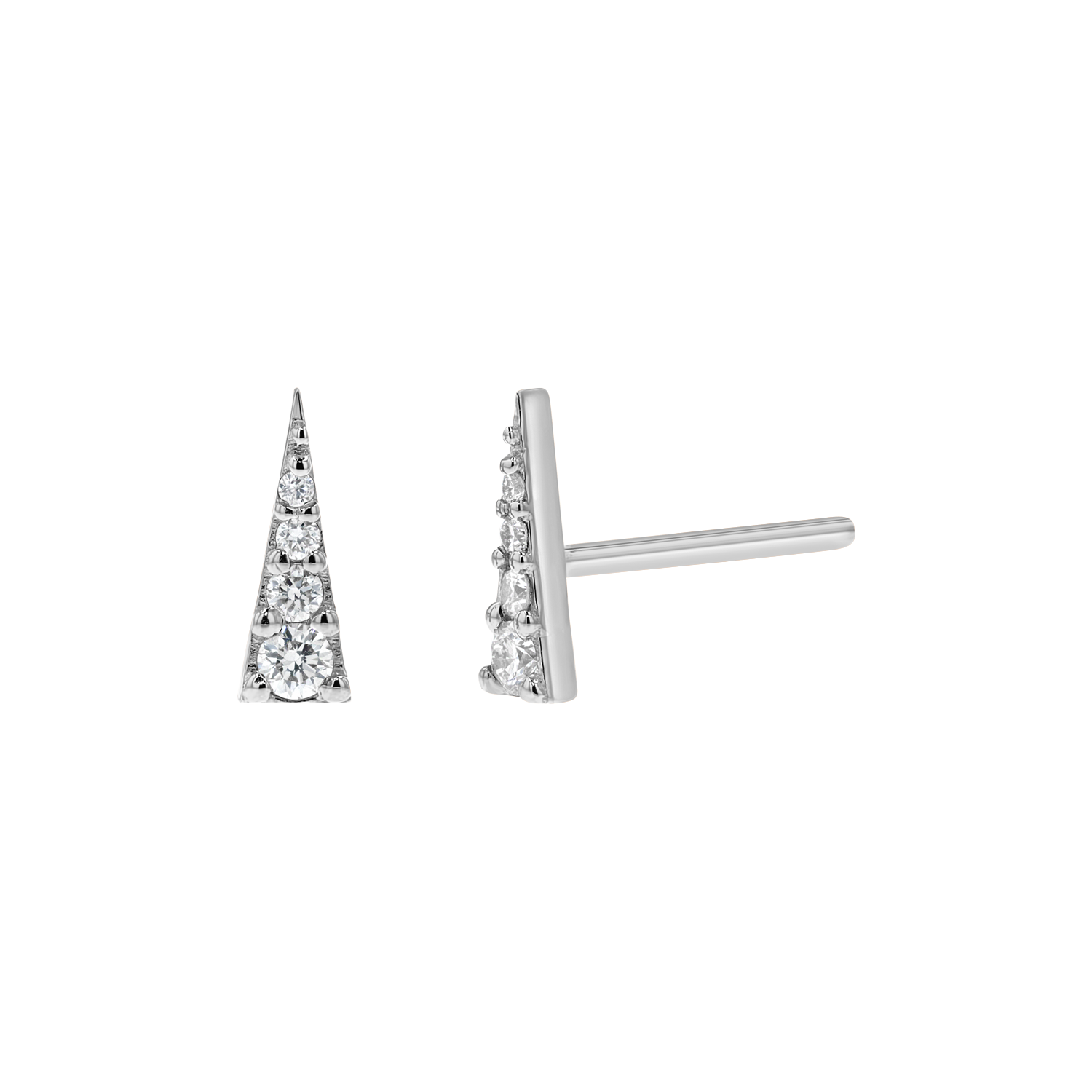 Diamond Spike Stud Earrings