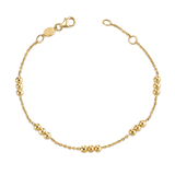 Kids Dainty Triple Gold Bead Bracelet