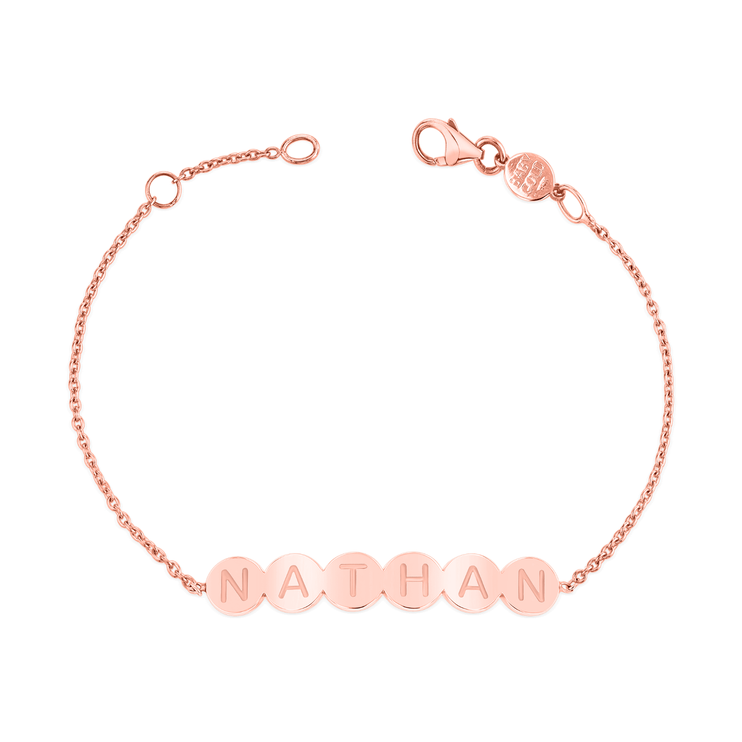 Bubble Round Engravable ID Bracelet