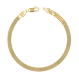 14K Gold Grand Herringbone Bracelet 5mm