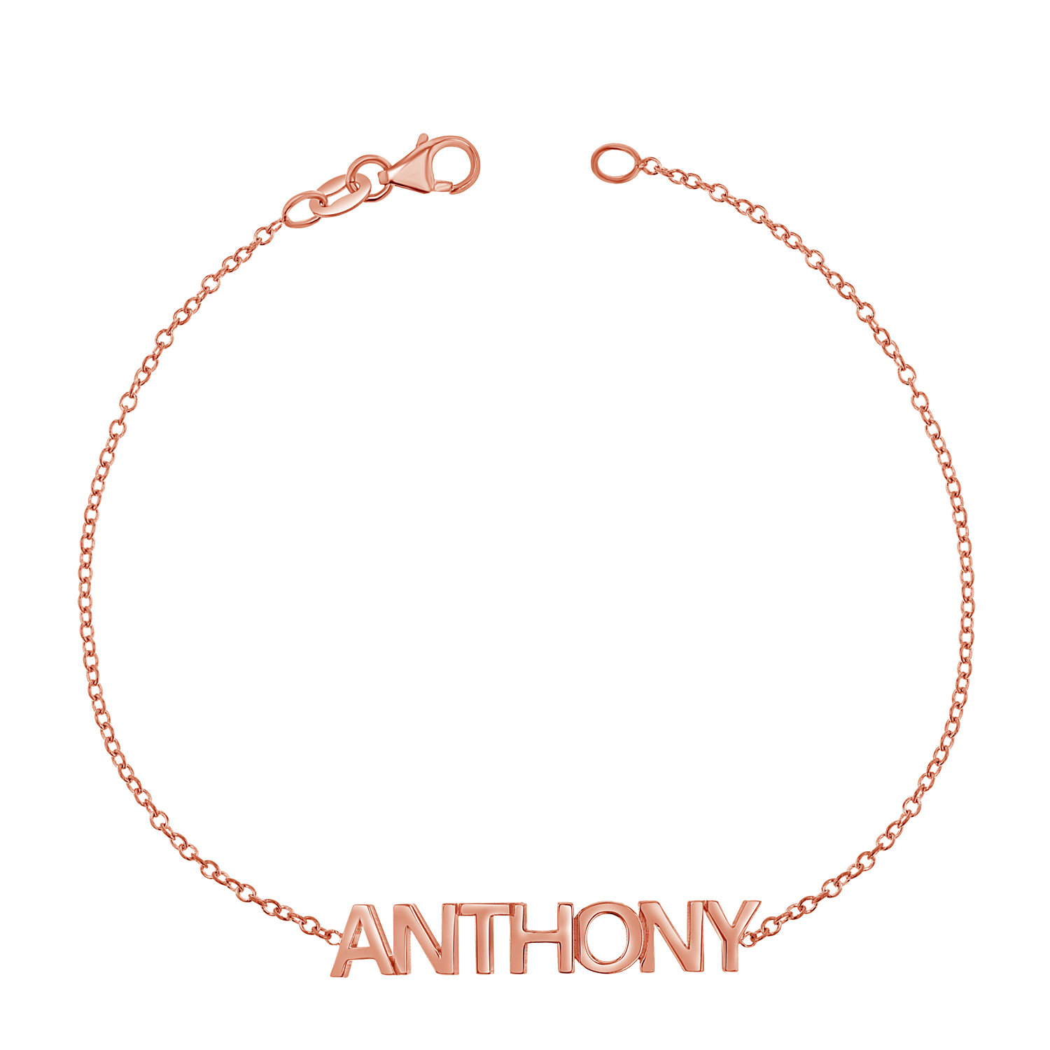 Block Letter Name Bracelet