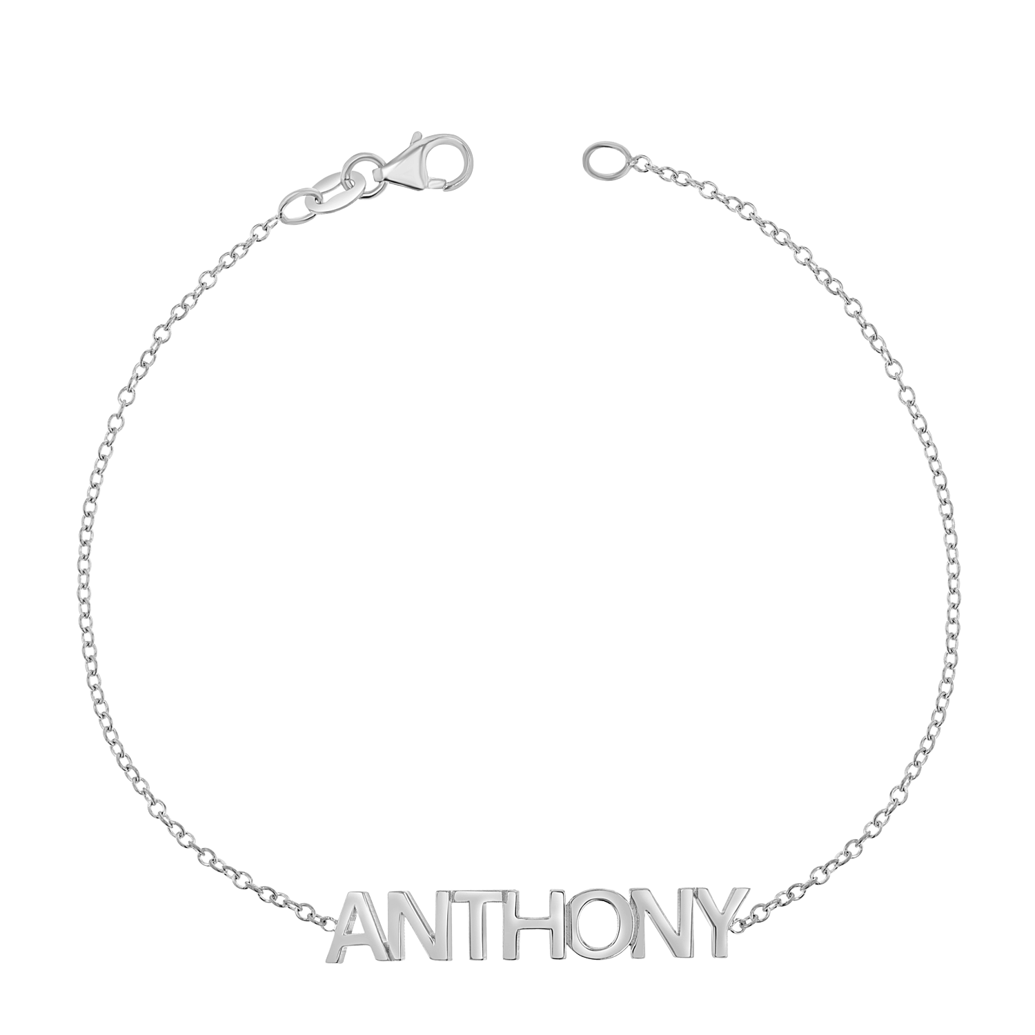 Block Letter Name Bracelet