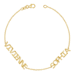 Multi Block Letter Name Bracelet