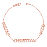 Multi Block Letter Name Bracelet
