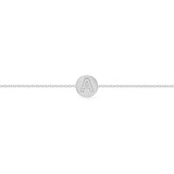 Diamond Initial Coin Bracelet