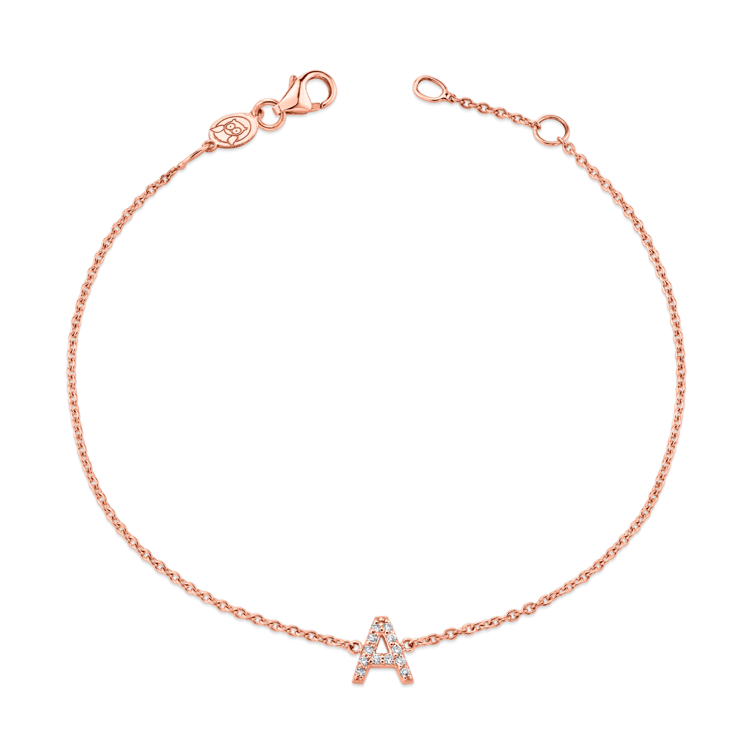 Kids Pave Letter Bracelet
