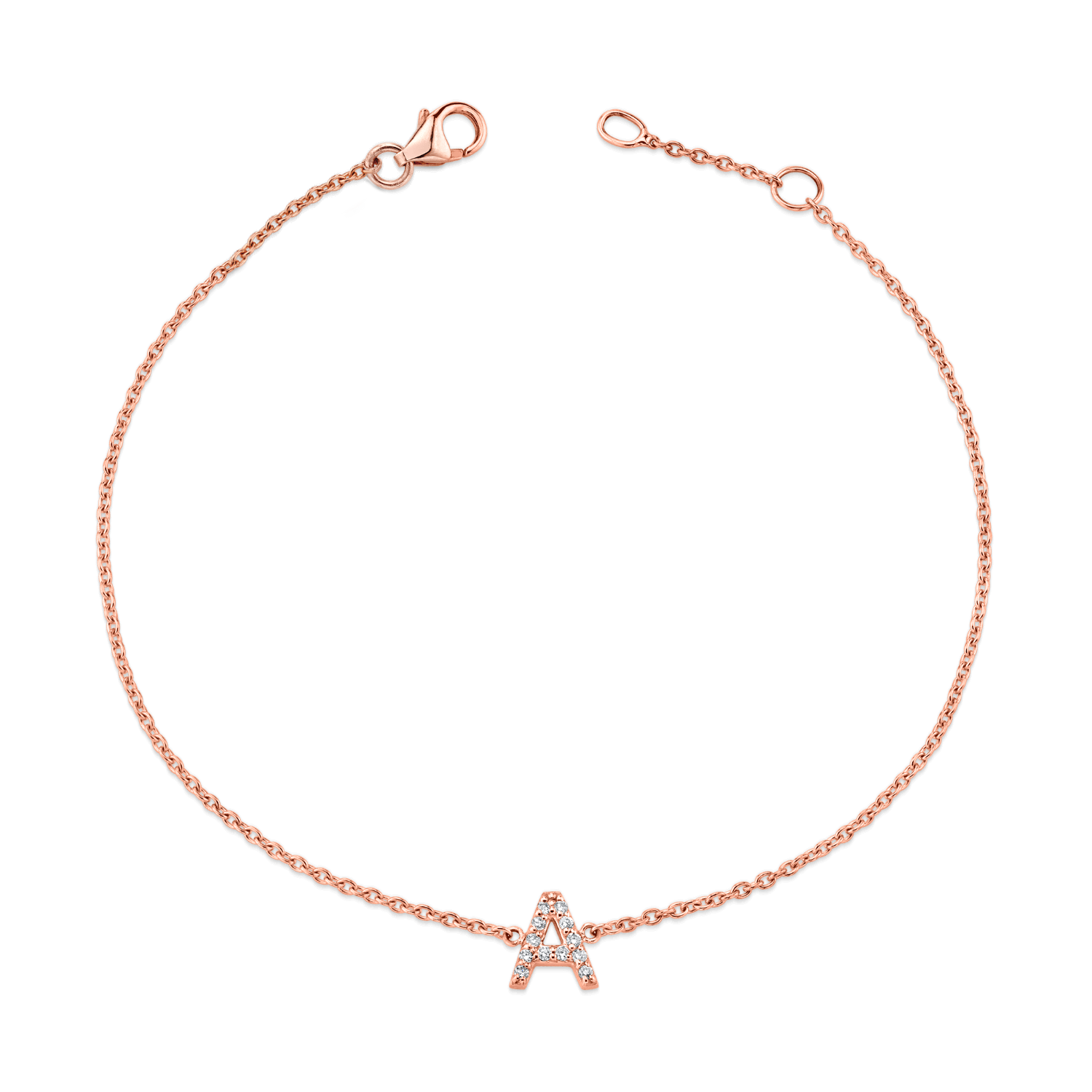 Diamond Pave Letter Bracelet