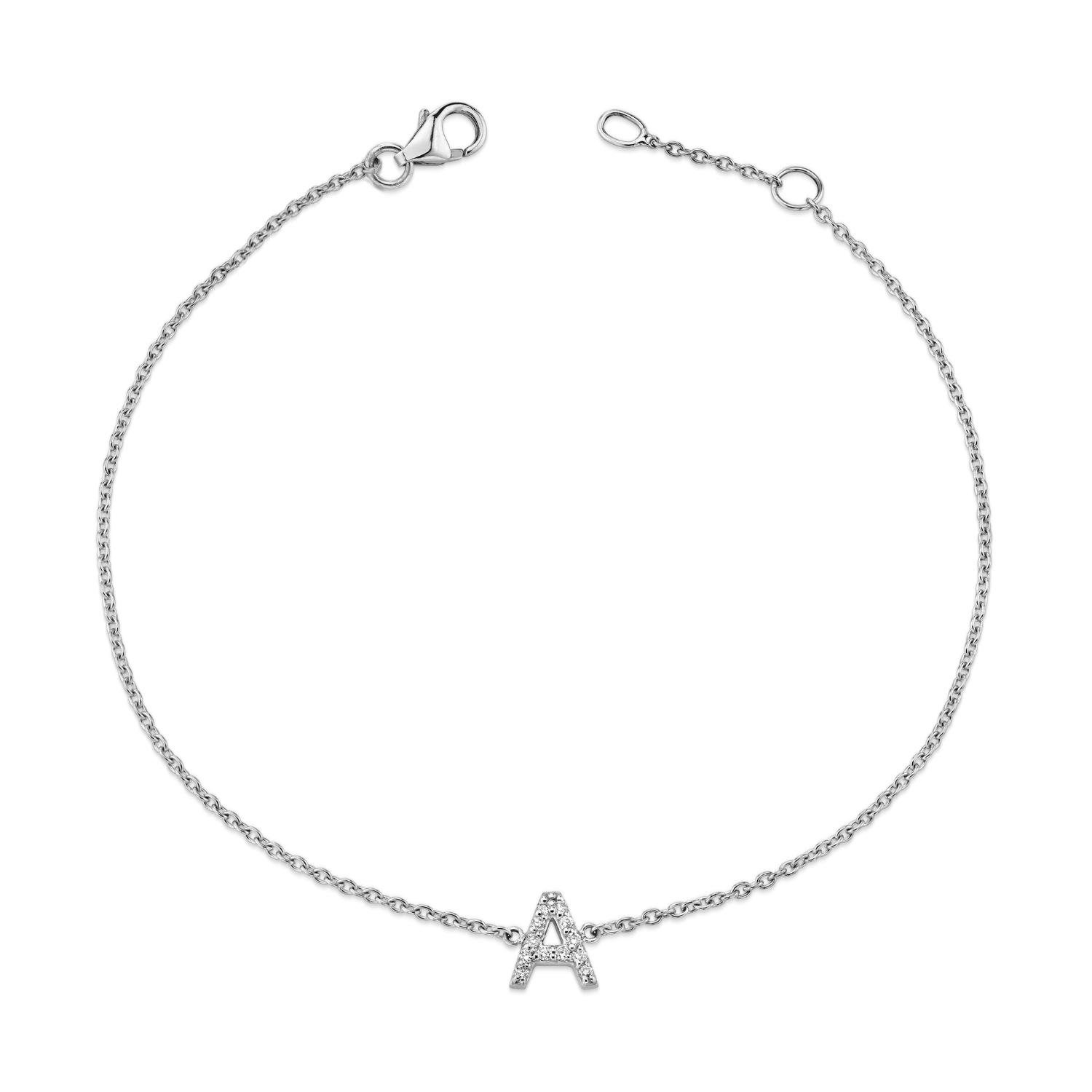 Diamond Pave Letter Bracelet