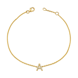 Diamond Pave Letter Bracelet
