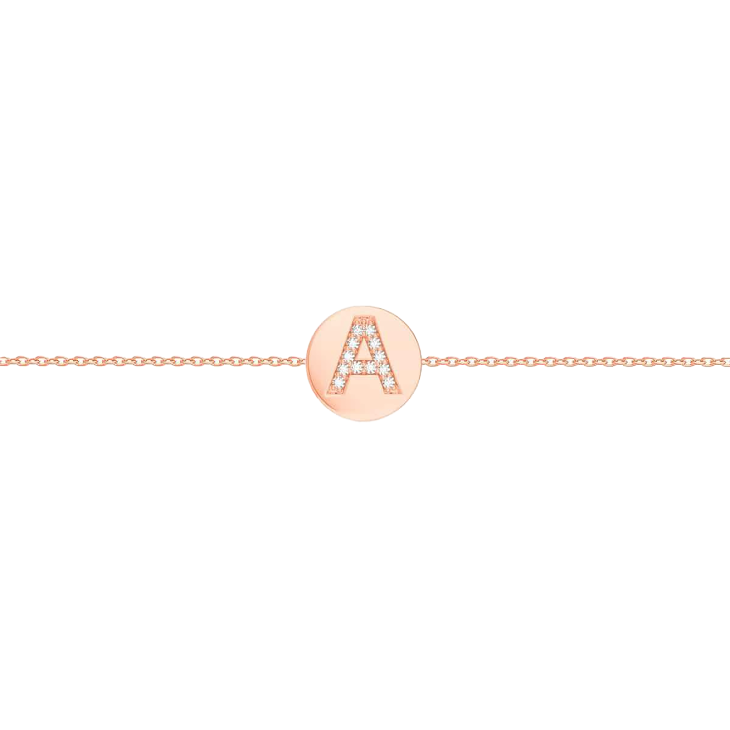 Kids Diamond Initial Coin Bracelet