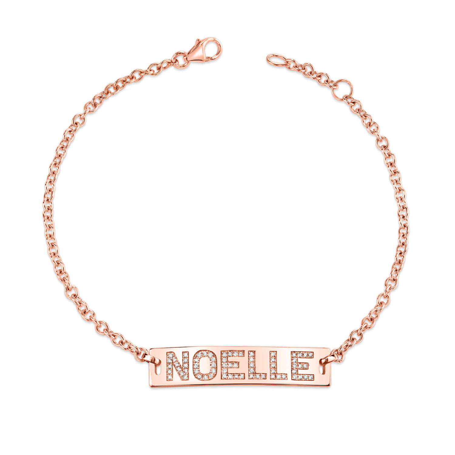 Custom Diamond Name ID  Bracelet