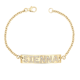 Custom Diamond Name ID  Bracelet