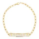 Enamel Heart ID Bracelet
