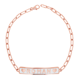 Enamel Heart ID Bracelet