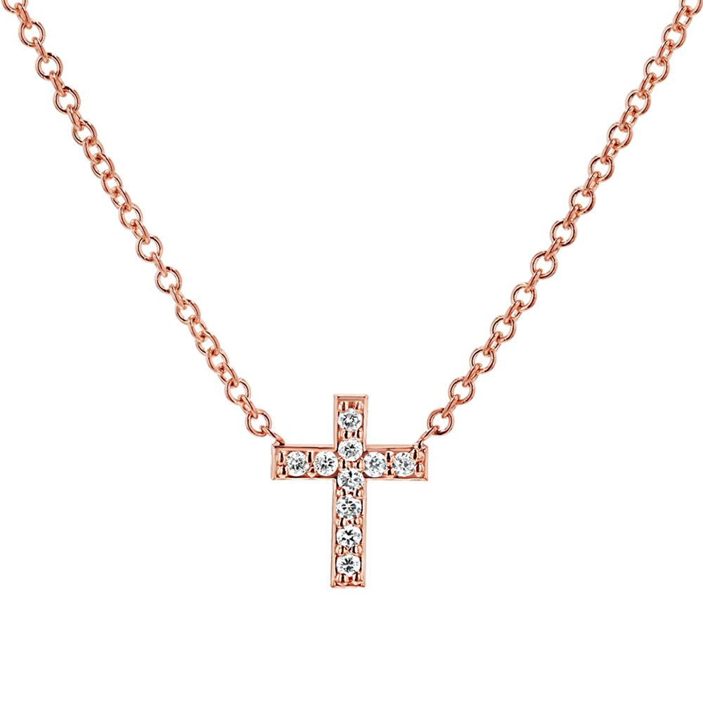 Diamond Pave Cross Necklace
