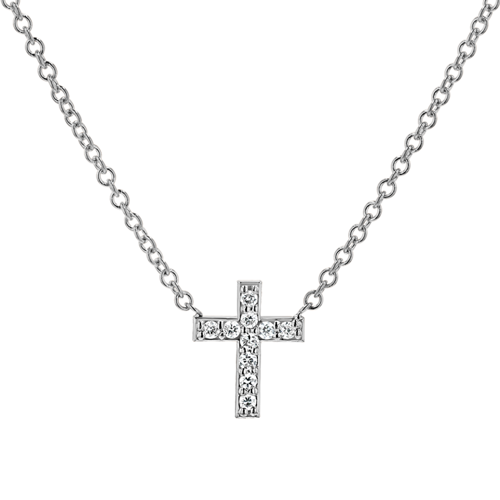 Diamond Pave Cross Necklace