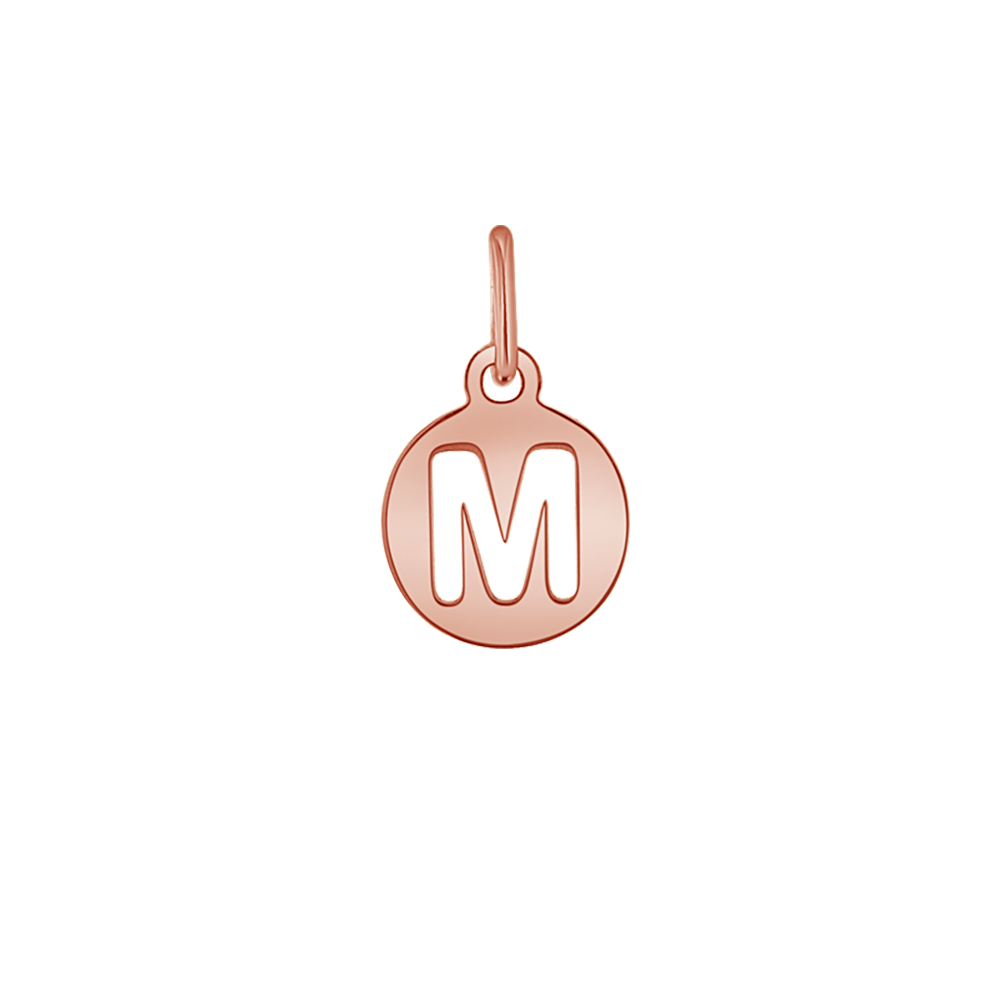Cut-Out Round Letter Initial Charm