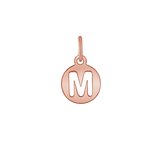 Cut-Out Round Letter Initial Charm
