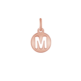 Kids Cut-Out Round Initial Letter Charm