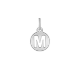 Kids Cut-Out Round Initial Letter Charm