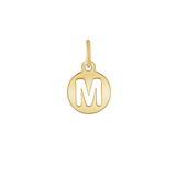 Kids Cut-Out Round Initial Letter Charm