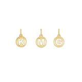 Cut-Out Round Letter Initial Charm