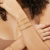 14K Paper Clip Chain Bracelet