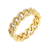 Grand Cuban Link Diamond Pave Ring