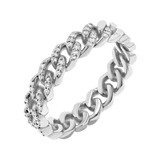 Diamond Pave Cuban Link Ring