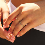 Wide Paper Clip Link Ring