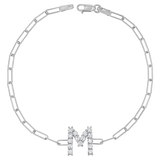 Grand Initial Paper Clip Bracelet