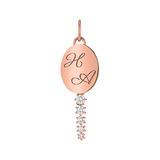 Engravable Tapered Diamond Key Charm