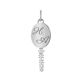 Engravable Tapered Diamond Key Charm