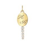 Engravable Tapered Diamond Key Charm