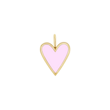 Enamel Elongated Heart Charm