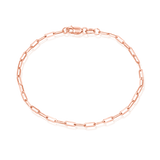 14K Diamond Cut Oval Link Bracelet