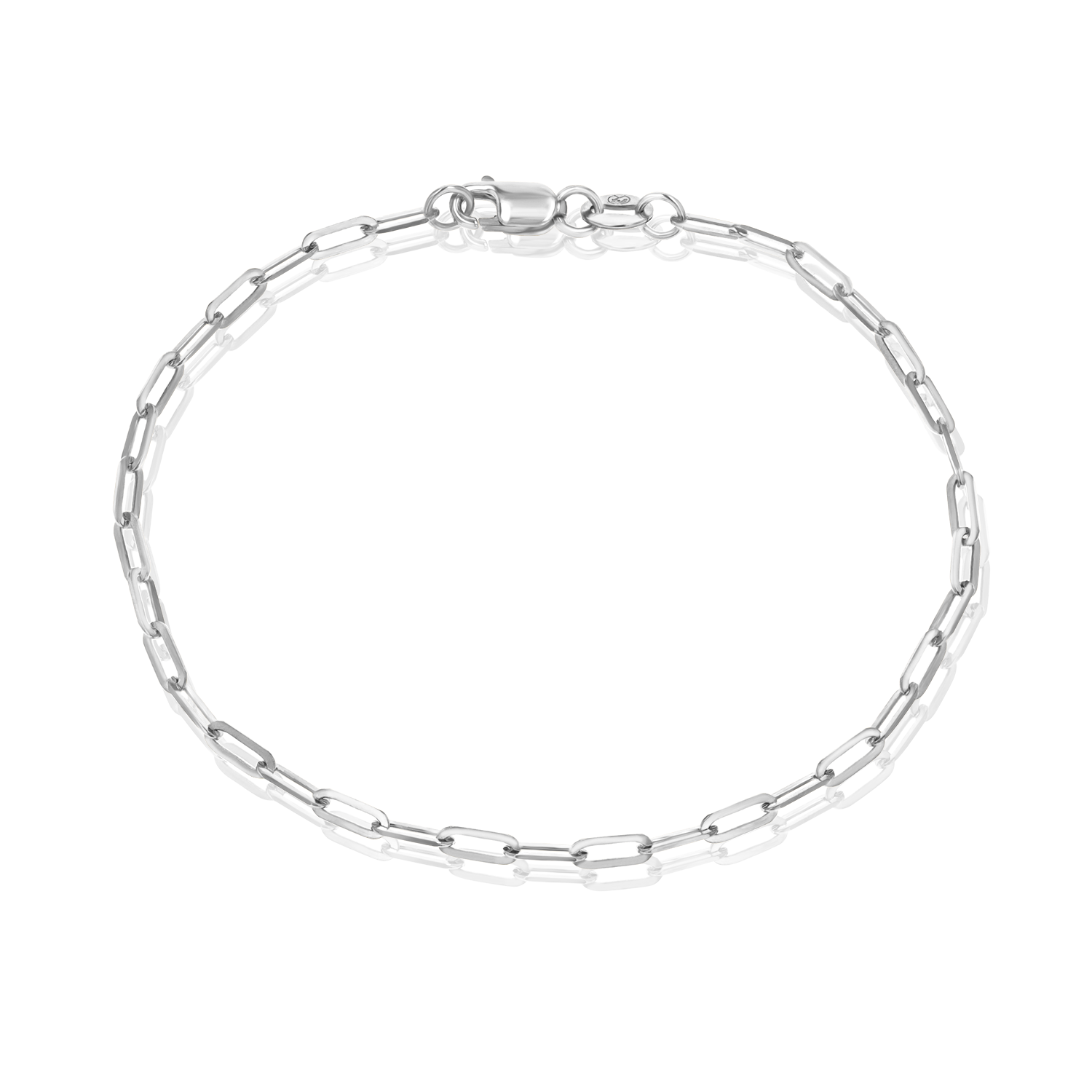 14K Diamond Cut Oval Link Bracelet