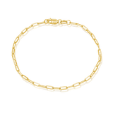 14K Diamond Cut Oval Link Bracelet