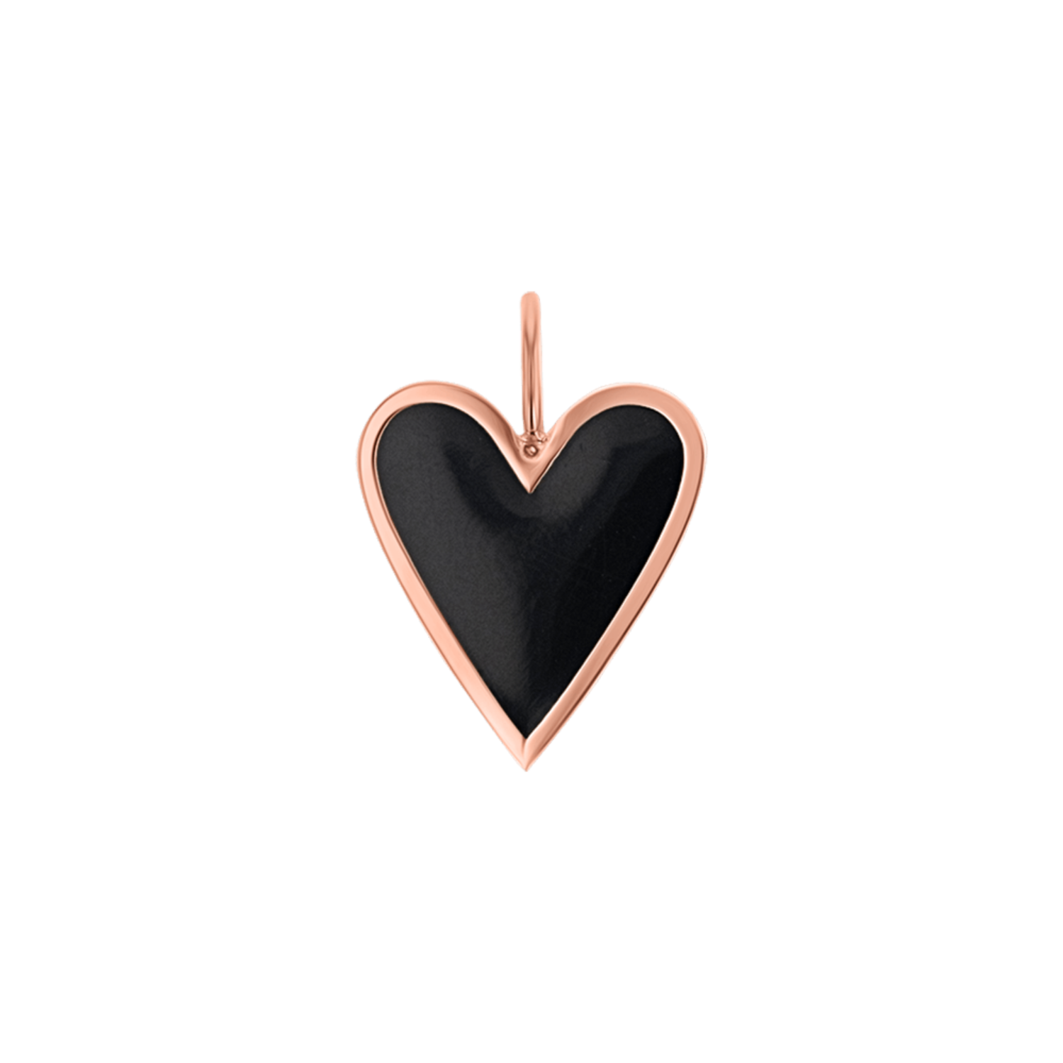Enamel Elongated Heart Charm