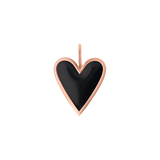 Enamel Elongated Heart Charm