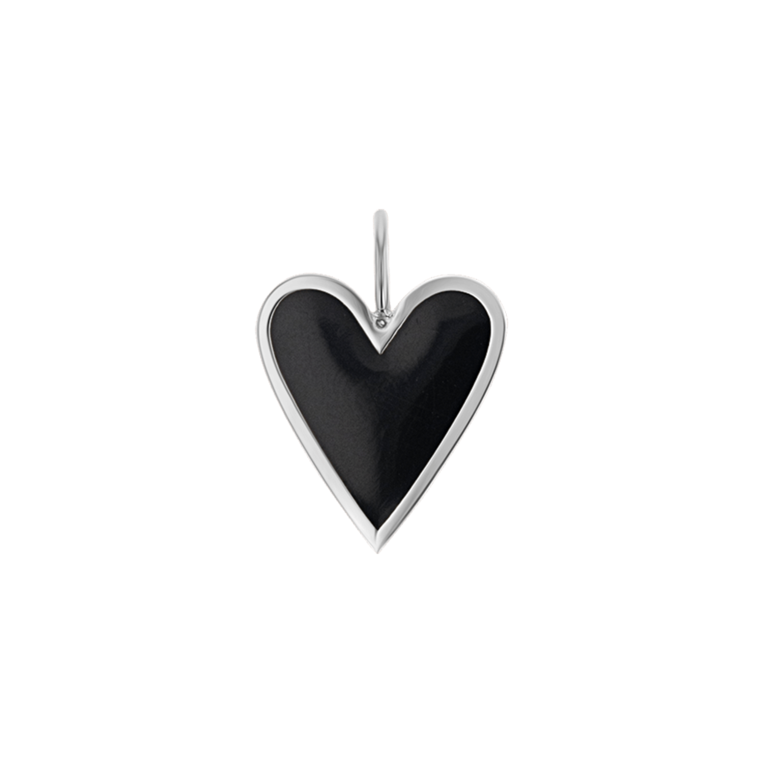 Enamel Elongated Heart Charm