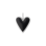 Enamel Elongated Heart Charm