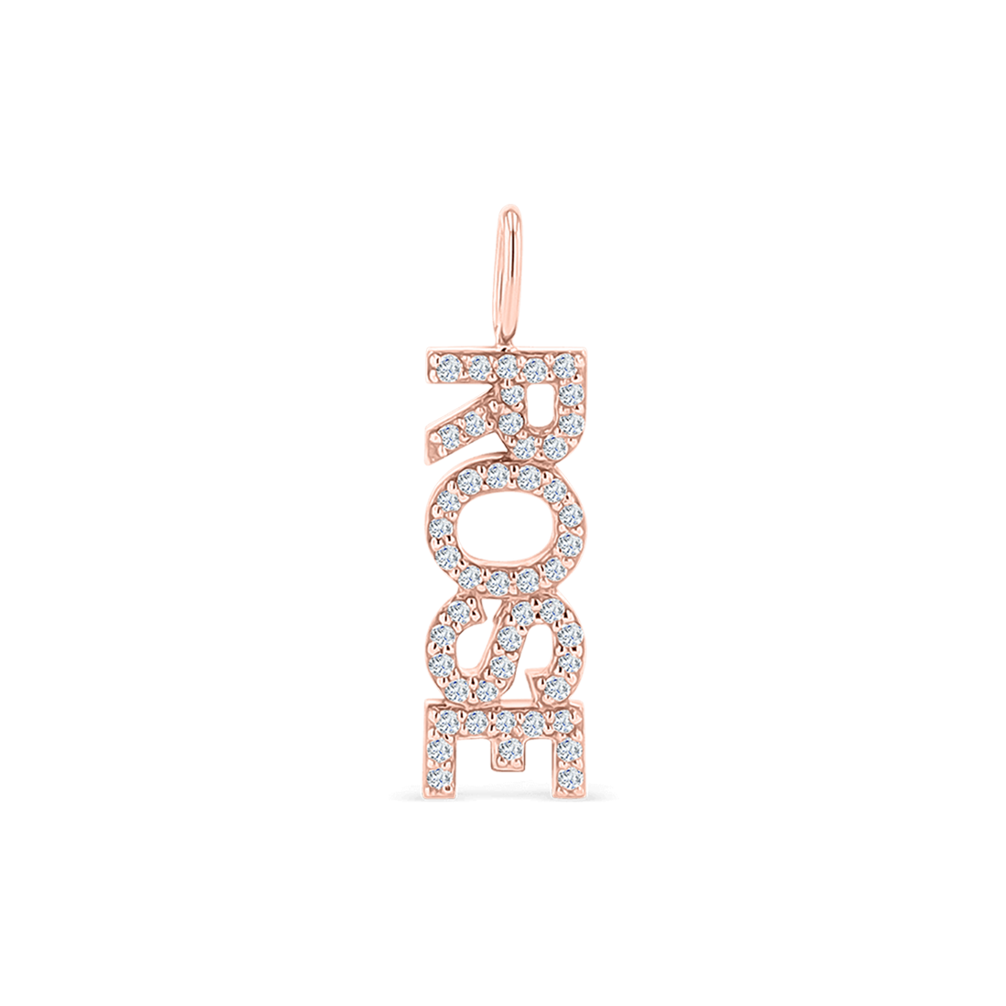 Vertical Diamond Name Charm