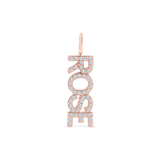 Vertical Diamond Name Charm