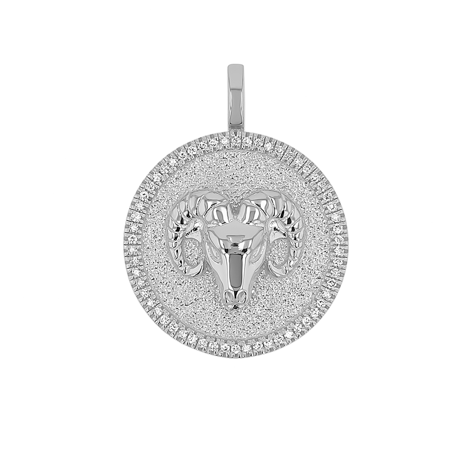 Diamond Zodiac Coin Medallion Charm